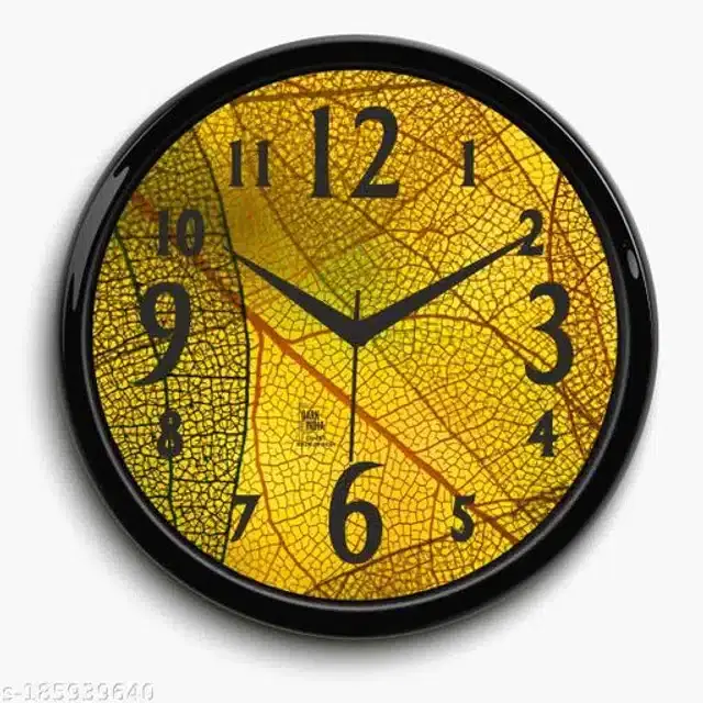Designer Analog Wall Clock, Mustard