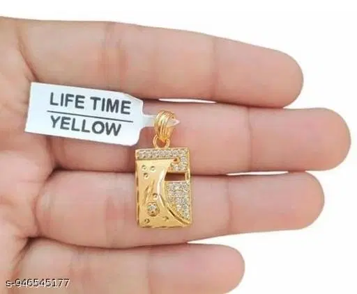 Micro Gold Plating Pendant for Girls and Woman (Gold, Free Size)