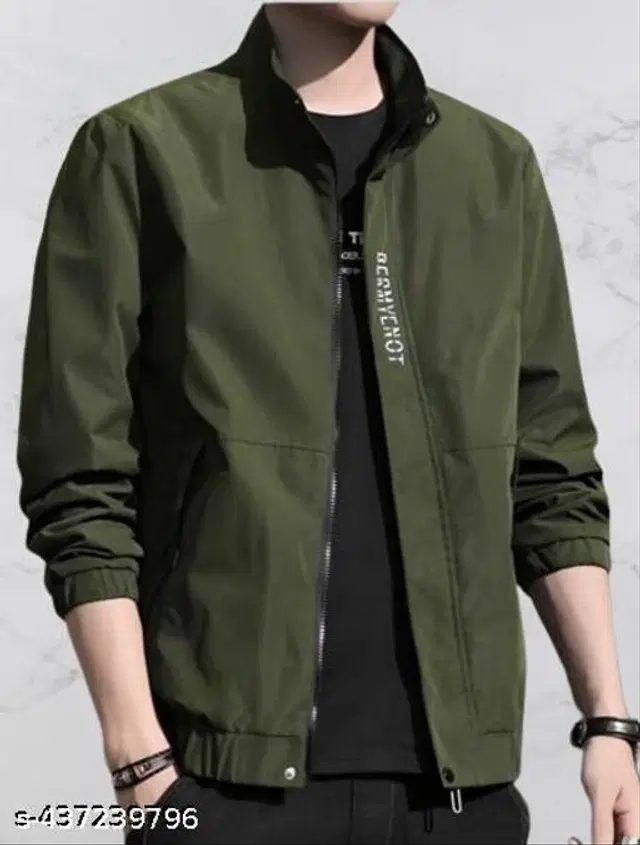 Nylon Jacket for Men (Green, L)
