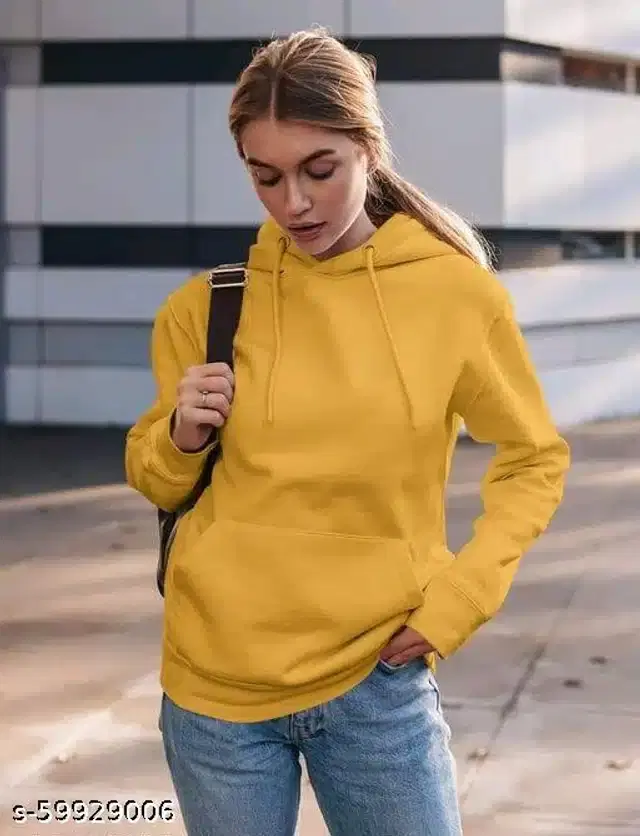 Full Sleeves Sweatshirts for Women (Mustard, S)
