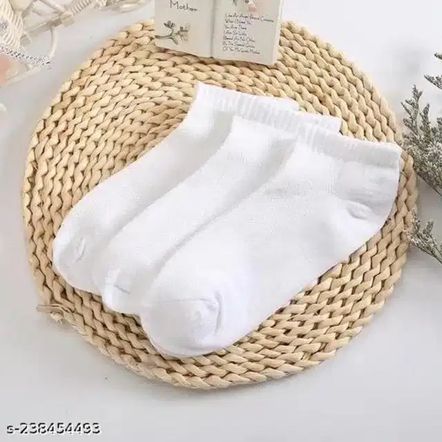 Cotton Socks for Men, Set of 3 (White)