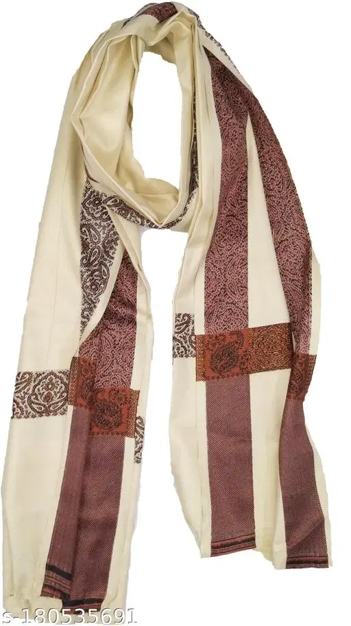 Kavim Yellow Wool Self Design Shawl for Women (Yellow, Free Size)