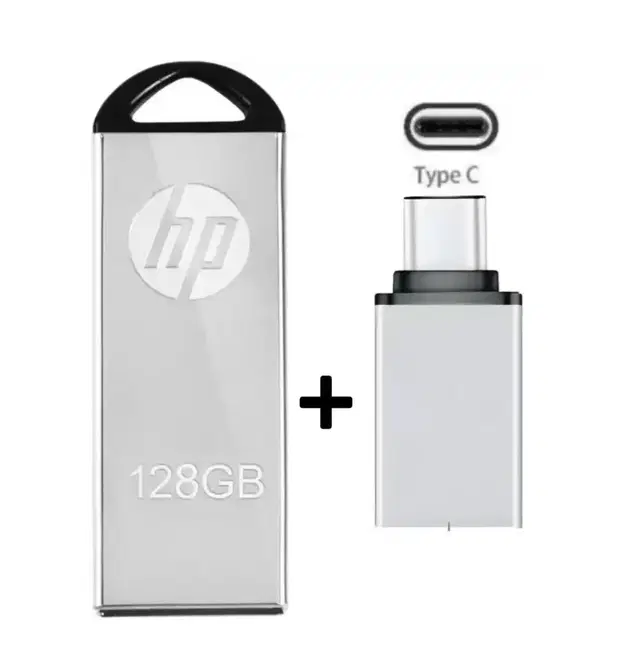 HP v220m 128 GB Pen Drive, Silver, Pack of 1
