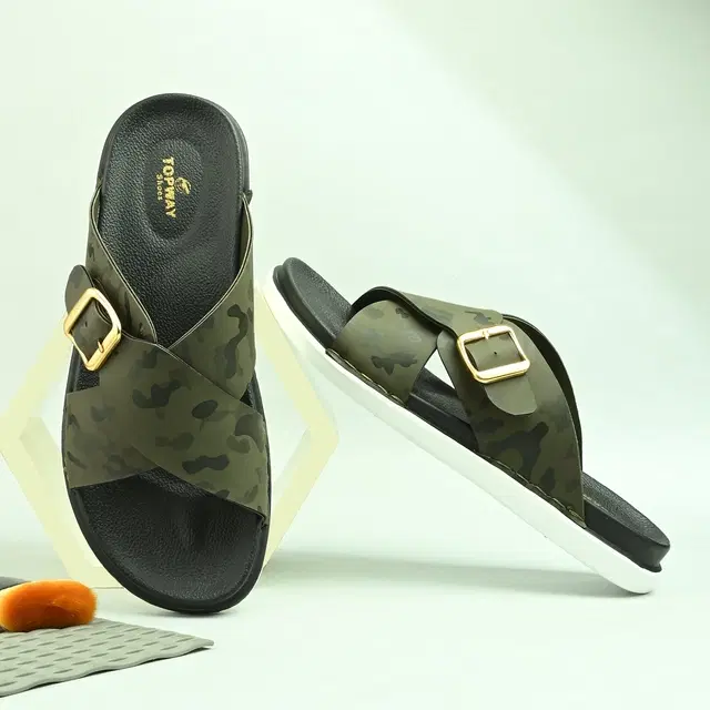 Flipflops for Men (Green, 6)