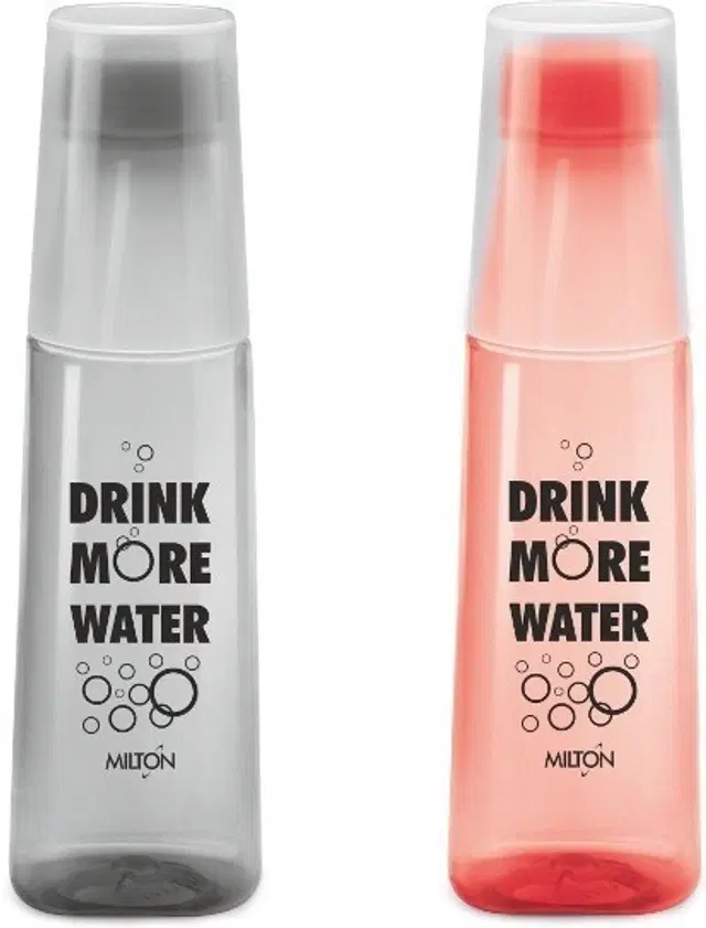 Milton Plastic Water Bottles, Pack of 2, Multicolor, 1000 ml