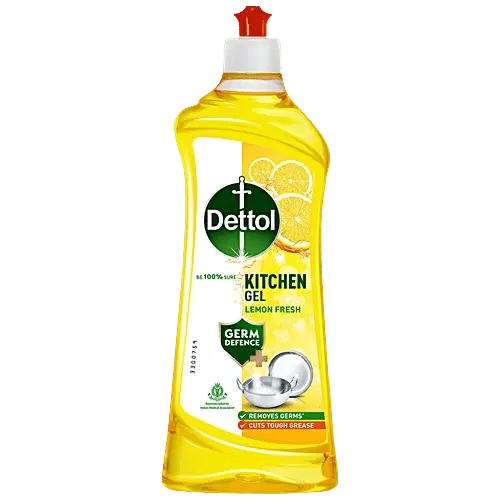 Dettol Lemon Fresh Dishwash Liquid And Kitchen Gel 750 ml (Bottle)