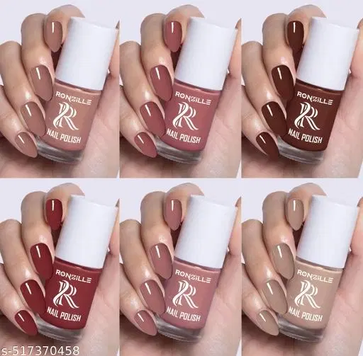 Ronzille Quick Dry Long Lasting Nail Polish Combo Set Of 6