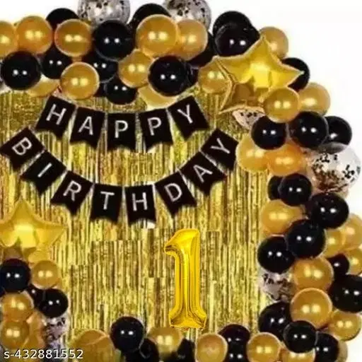 48 Pcs 1st Birthday Decoration kit for Kids, Multicolour, Set of 1