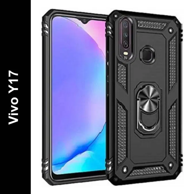 Armor -Back Cover for Vivo Y17, Vivo Y12, Vivo Y15 /Vivo U10, Black, Shock Proof, Pack of: 1