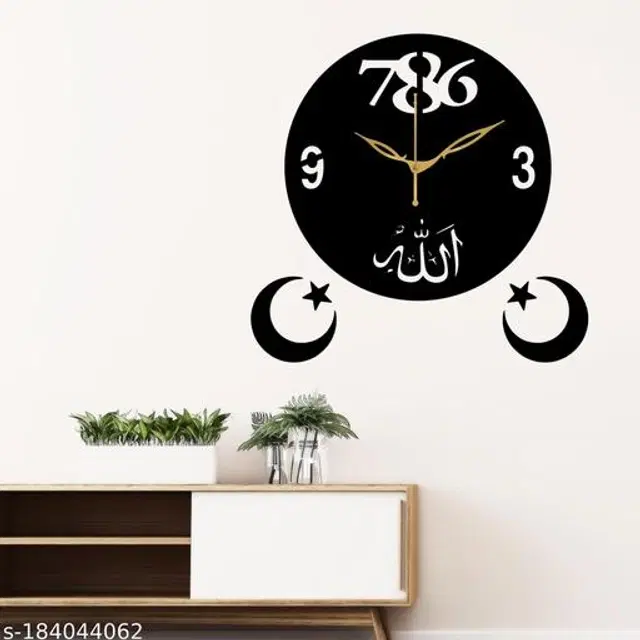Wooden Wall Clock, Black