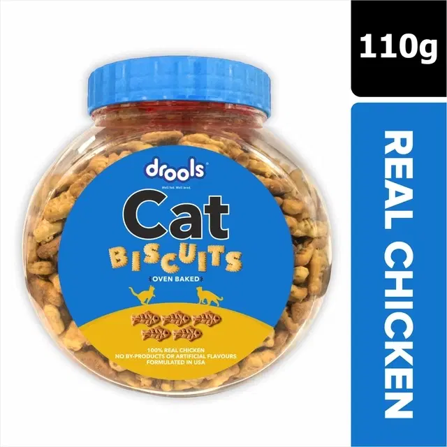 Drools Oven Baked Biscuits Crunchy Cat Treat 110 g Jar