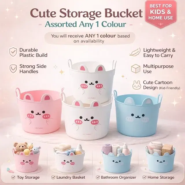 Cute rabbit Multipurpose Basket containers desktop organizers Assorted Any 1 Design