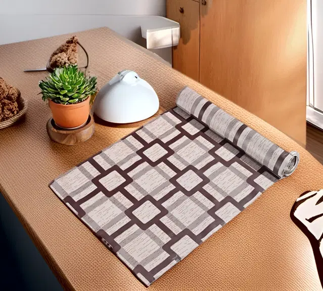 PVC Printed Shelf Mat Roll, Multicolor, 5 m