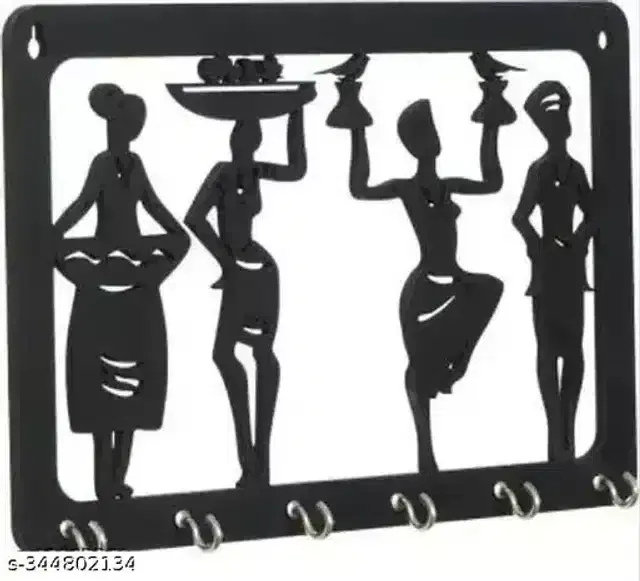 Wooden Keys Holder, Black