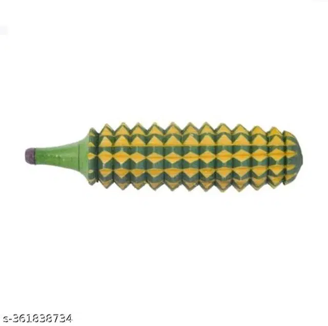 Wooden Hand Massager, Green & Yellow