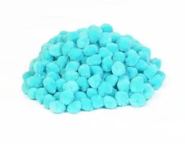 Pom Pom Balls, Blue, Pack of 100
