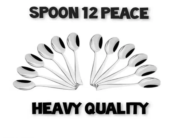 Stainless Steel Dinner Spoon, Silver, Pack of 12
