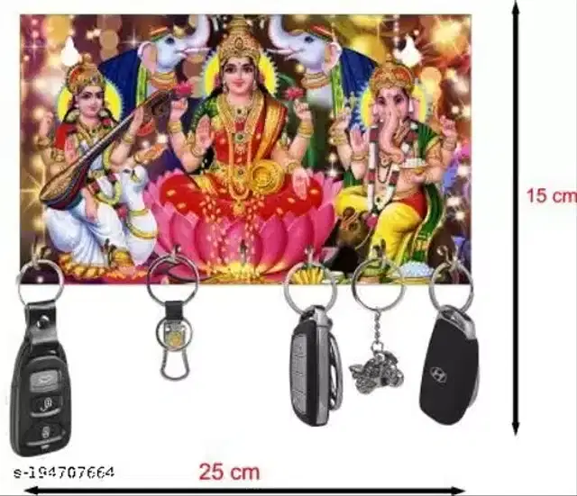 Wooden Keys Holder, Multicolor