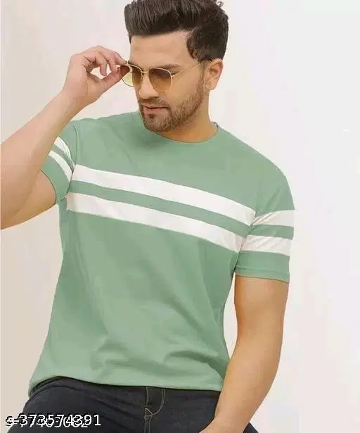 Polyester T-shirt for Men, Mint Green (S)