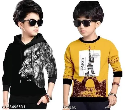 Cotton Clothing Set for Boys, Multicolour, Pack of 2 (2-3 Years)