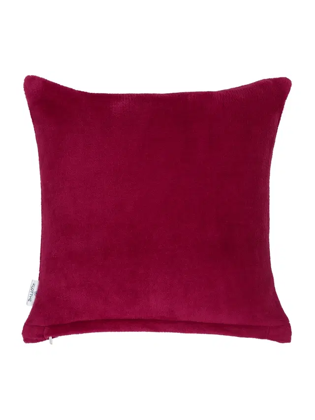 Velvet Cushion Cover, Dark Pink, 12x12 inches