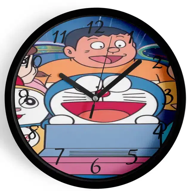 Doraemon Analog Wall Clock, Multicolor, 7 Inches