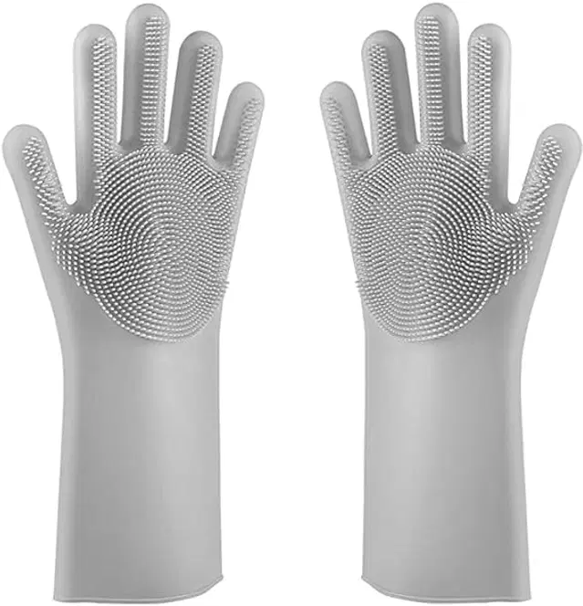 Silicone Cleaning Hand Gloves, Assorted, Set of 1