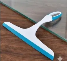 Multi-Purpose Handheld Window and Glass Cleaning Wiper - Durable Rubber Blade Scraper for Shower, Mirrors, Tiles, and Car Windshields.