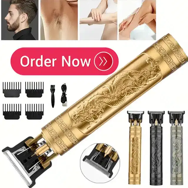 Wireless Professional Hair Trimmer for Men, Gold