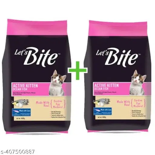 Let'S Bite Active Kitten Ocean Fish, 1 kg, Pack of 2