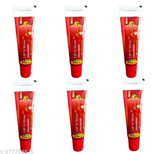 Lip N Sine Strawberry Lip Balm, 10 g, Pack of 6