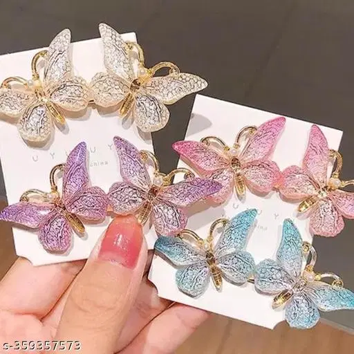 Stylish Hair Pins for Women (Peach Pink, Pack of 3)