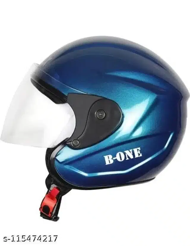 Open Face Helmet For Men, Blue