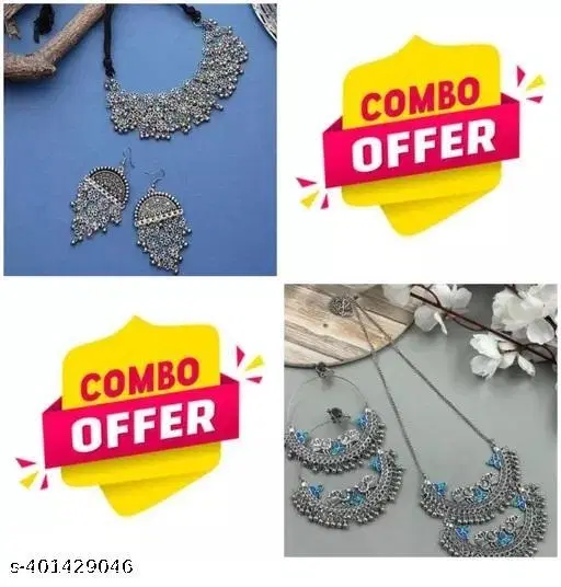 Chunky Jewellery Sets Combo jewellery set oxidised jewellery set