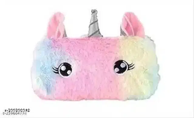 Unicorn Fur Pencil Pouch, Pink