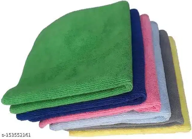 Microfiber Bath Towel, Multicolor, 40x40 cm, Pack of 6