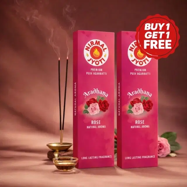 Nirmal Jyoti Rose Agarbatti 2X125 g (Buy 1 Get 1 Free)