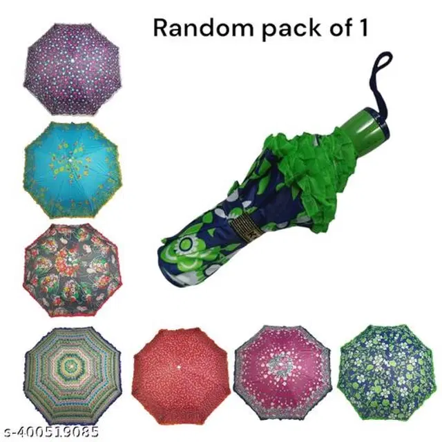 Polyester Foldable Umbrella, Assorted, Pack of 1