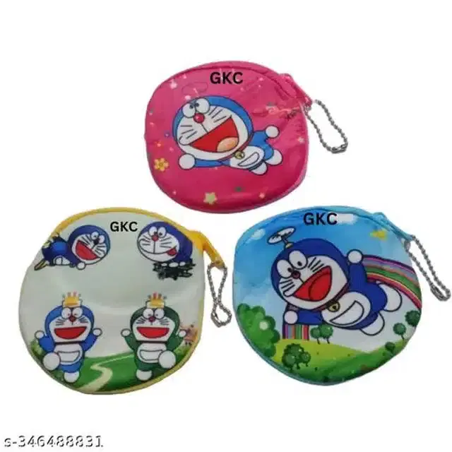 Doremon Coin Pouches, Multicolor, Pack of 3