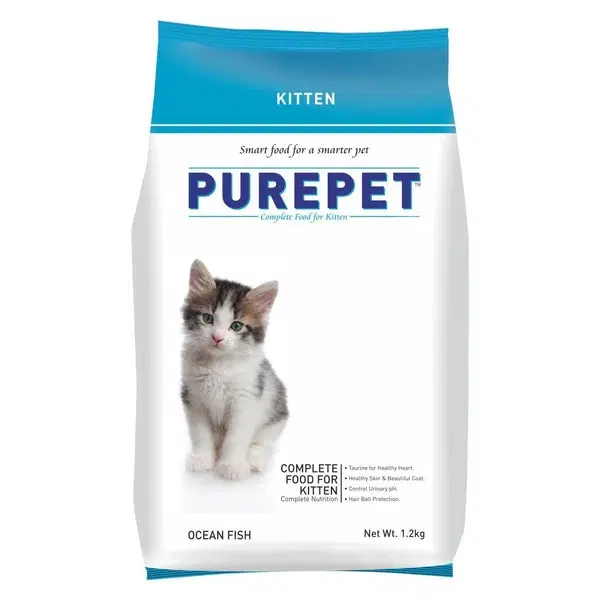 Purepet Ocean Fish Kitten Cat Food, 1.2 kg