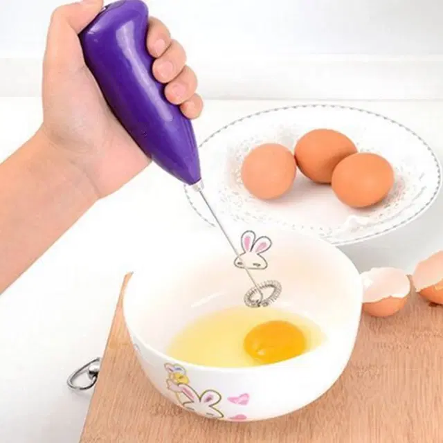 Electric Plastic Hand Blender/Frother, Assorted_2773