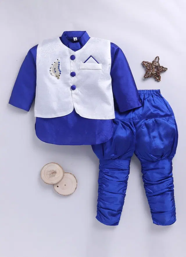 Boys Kurta Set (SN:2) Duplin Blue (3-4 Years)