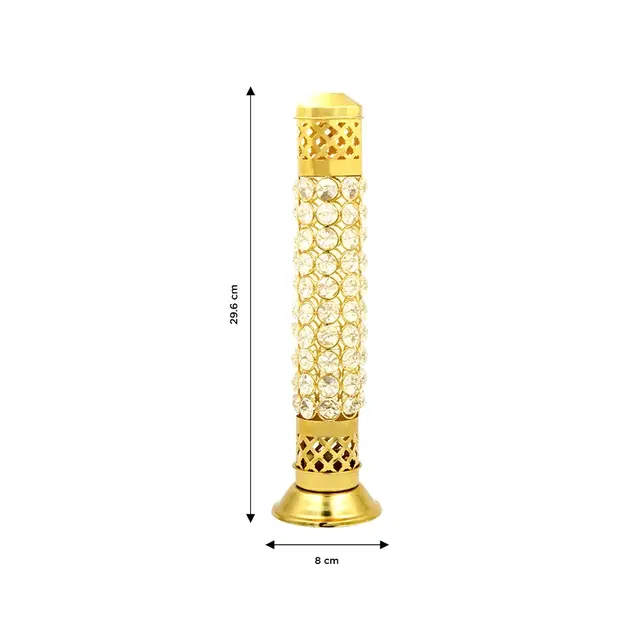 Shubhkart Nitya Brass Crystal Incense Holder - 235 g