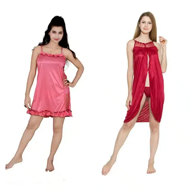 Babydoll for Women, Pack of 2 (Multicolor, Free Size)