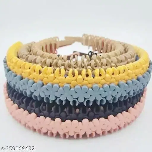 Fabric Headbands for Women (Yellow, Pack of 6)