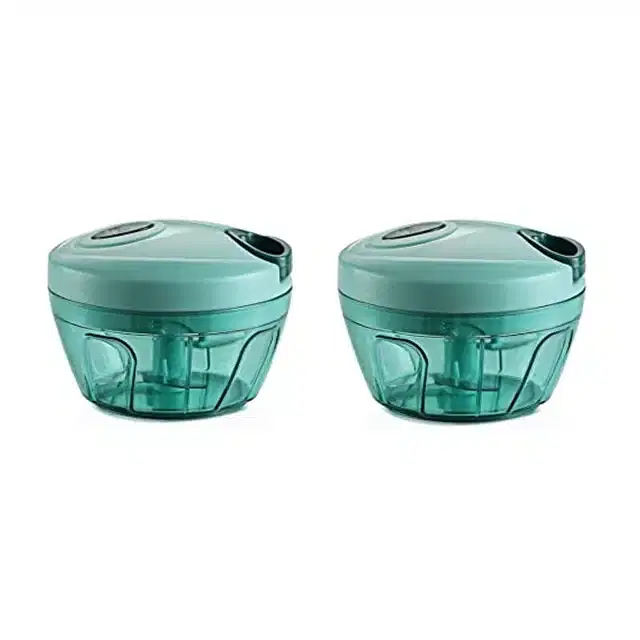Manual Vegetable Chopper, Pack of 2, Multicolor, 500 ml