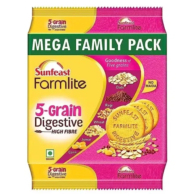 Sunfeast Farmlite 5- Grain Digestive High Fibre (family pack) - 955 g