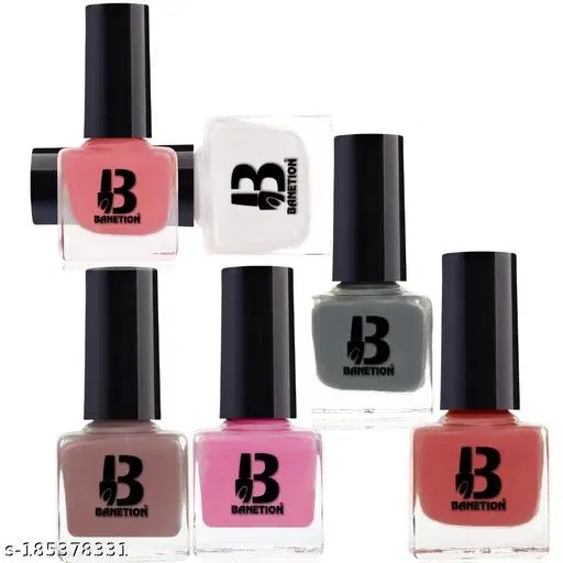 Banetion Matte Nail Polish, Multicolor, Pack of 6