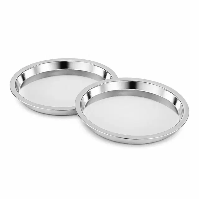SimpleHome Lightweight Steel Snack Plate, 6", Pack Of 2