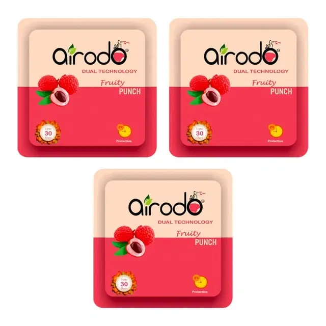 Airodo Pocket Freshner - Fruity Punch (Pack of 3)